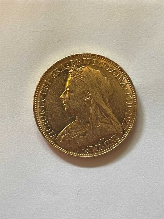 moeda ouro libra 1900