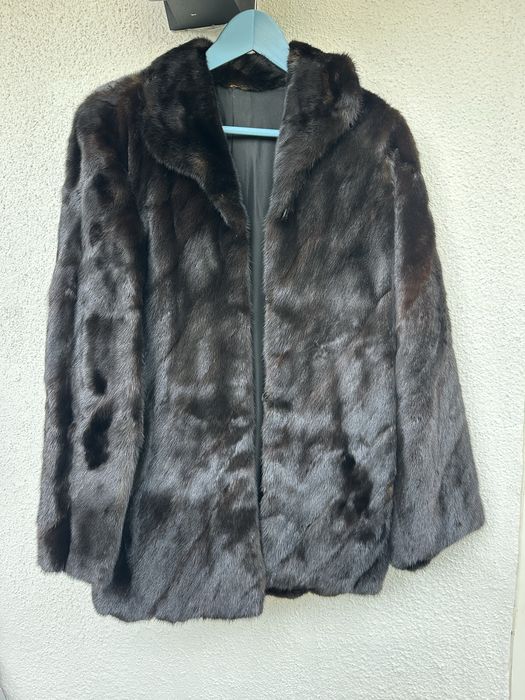 Casaco de Vison castanho escuro