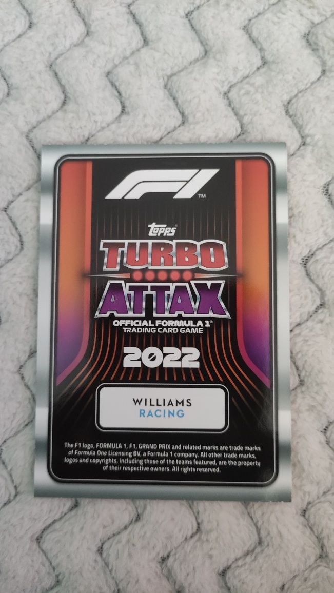 Karta Turbo attax f1 Nicholas Latifi+ 4,50 za dostawę