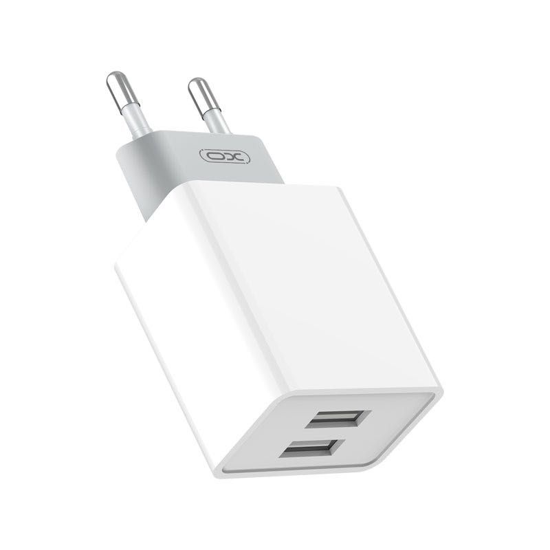 XO ładowarka sieciowa L65 2x USB 2,4A biała + kabel Lightning