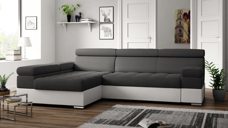 Narożnik PAULO rogówka REGULOWANE zagłówki RUCHOME sofa od producenta