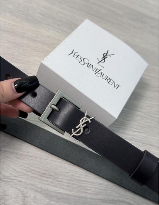 Пояс шкіряний чорний 110 см