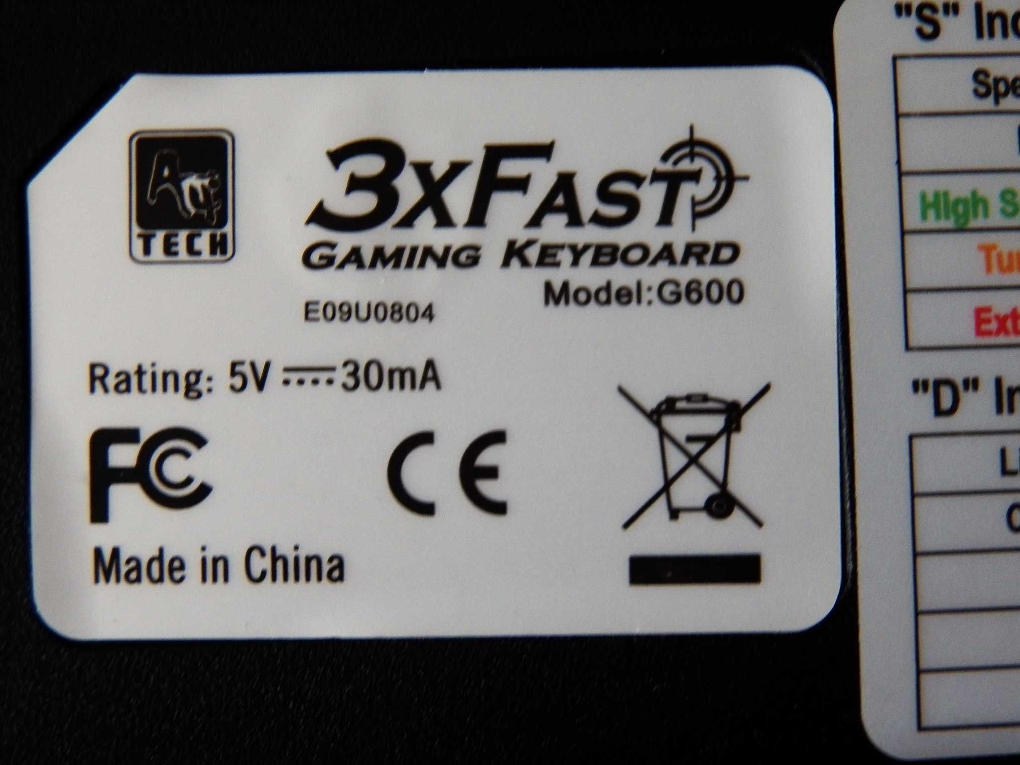 Игровая Клавиатура A4Tech X7 G600 Gaming