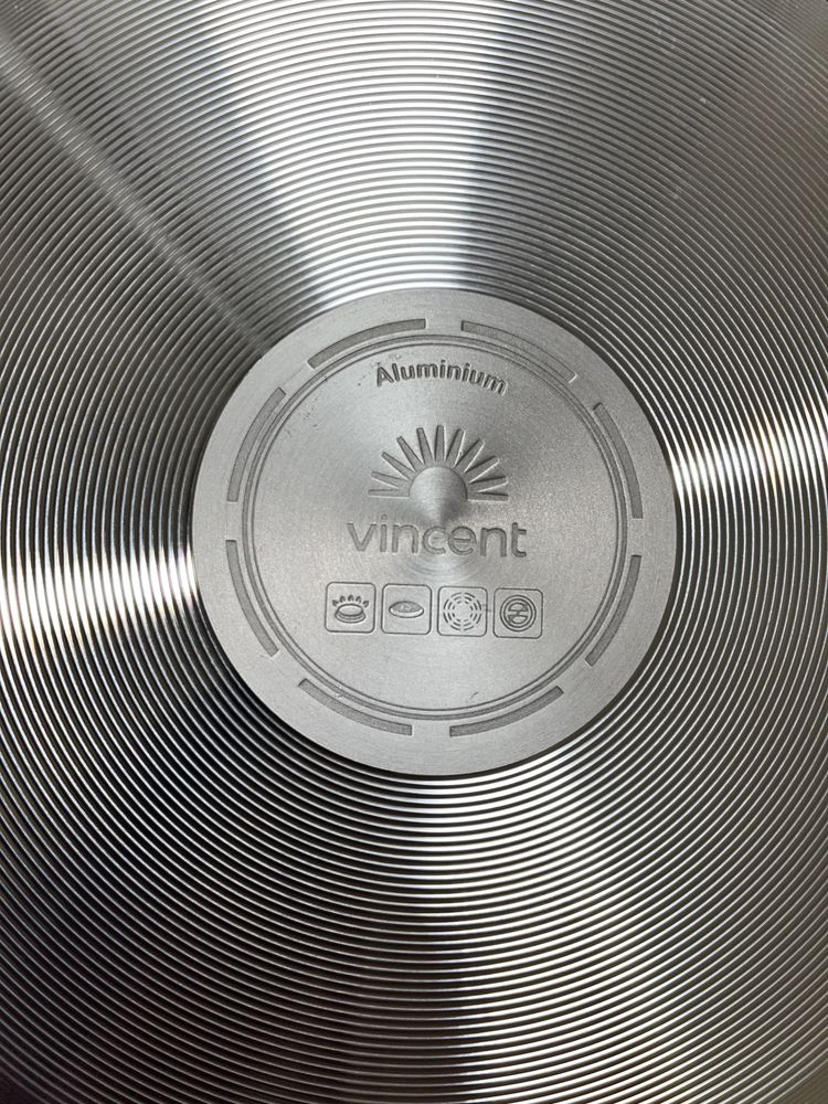 Пательня сковорода Vincent 28 см з кришкою та антипригарним покриттям