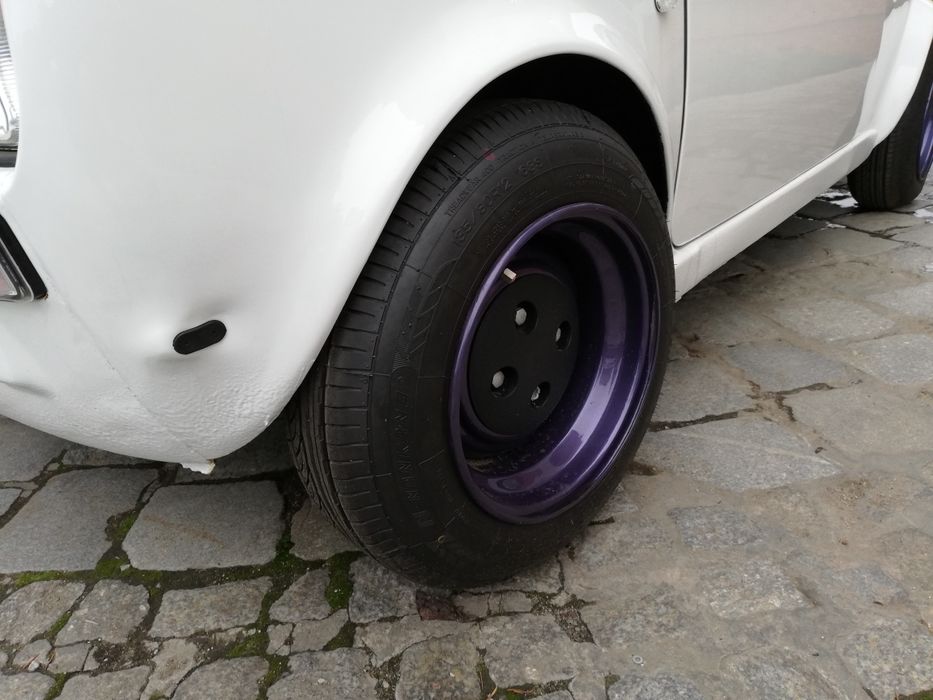 Fiat 126p kompletne koła szeroka stal nowe opony