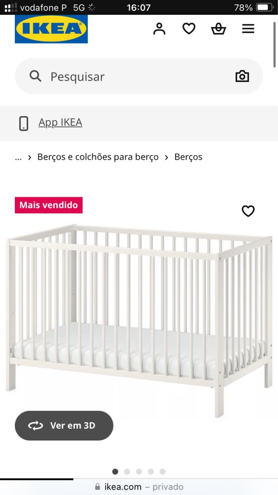 Berço/ cama grades ikea