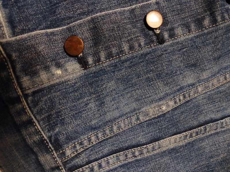 Vintage Evisu Oki-Ni Japanese Denim Brand Jacket Kurtka Jeansowa Y2K