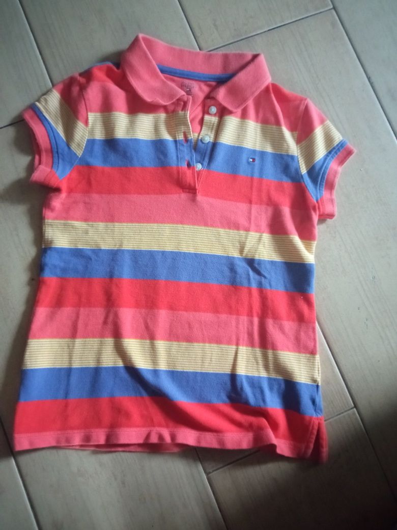 Tshirt Piękna oryginalna koszulka polo Tommy Hilfiger 140 cm