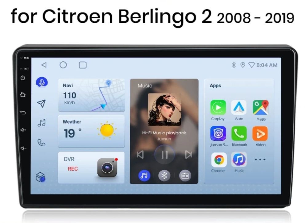 Radio Android 9" Citroen Berlingo/Peugeot partner 2008 a 2019 (Novos)