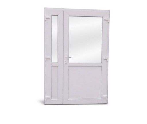 Drzwi PCV 140x210 Kolor Biały/antracyt/ złoty Dąb