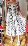 Sukienka letnia na ramiączkach z wiskozy MIDI,boho vintage