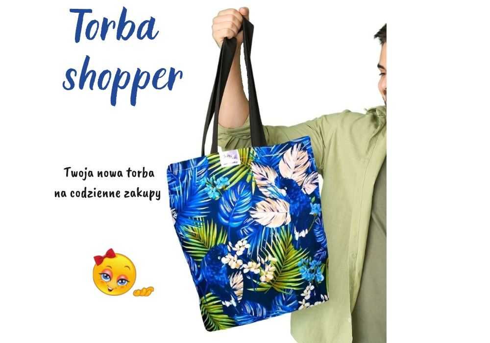 Torba na zakupy  NIEBIESKIE PAPUGI - Ekologiczna, stylowa i praktyczna