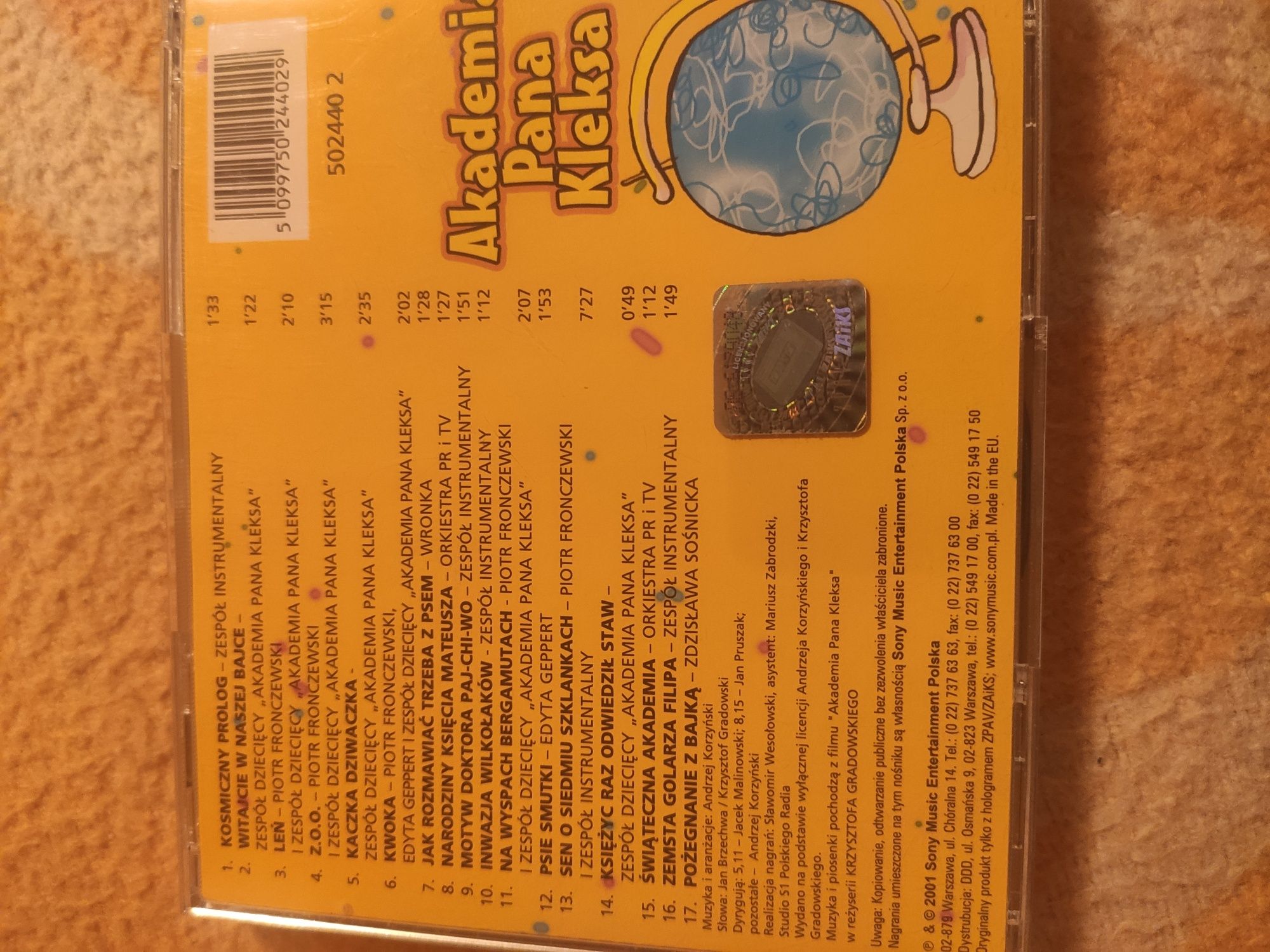Płyta CD Akademia pana Kleksa piosenki z filmu