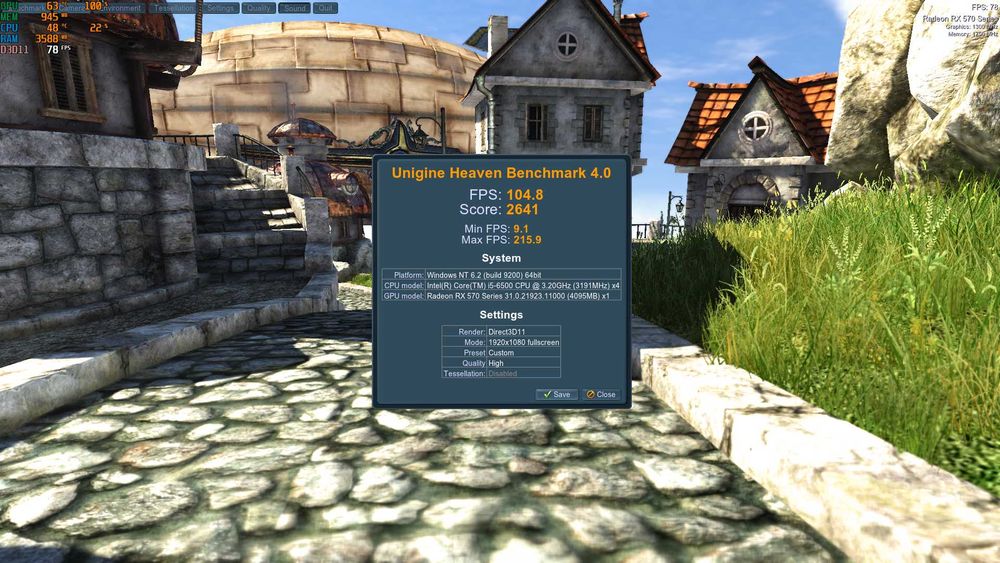 Komputer I5-6gen, 16GB Ram, RX570 8GB ASUS ROG STRIX