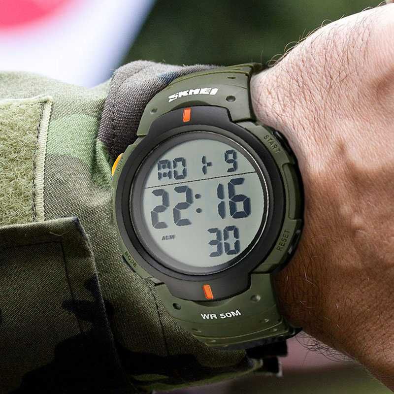 Часы наручные (годинник) SKMEI 1068 хаки (зелёные)