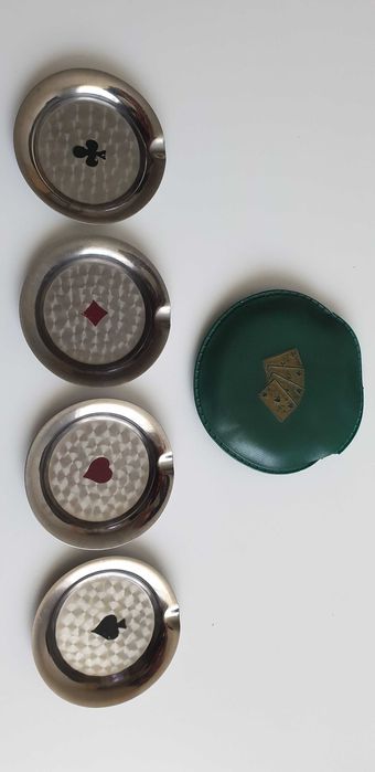 Starocie z Gdyni - Gry - zestaw 4 popielniczek karcianych z czasów PRL