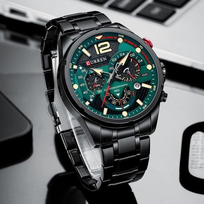 zegarek męski curren 8395 (zc019c) - chronograf