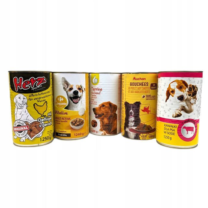 Puszka Mokra Karma Dla Psa Zestaw Mix Smaków 8Szt X 1250G