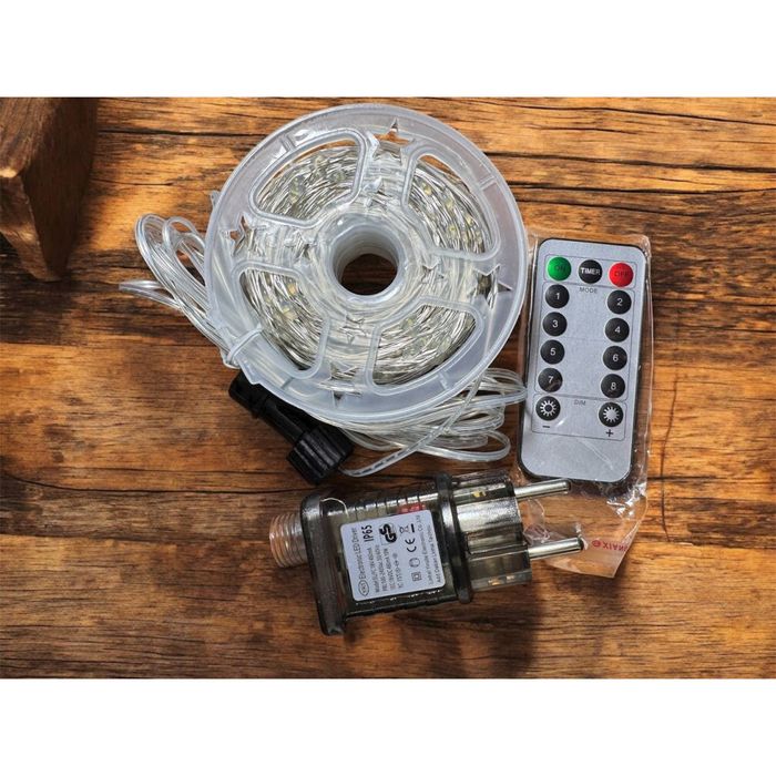 Гірлянда Капля роси 50м, 100м, 200 м від мережі срібний дріт (преміум)