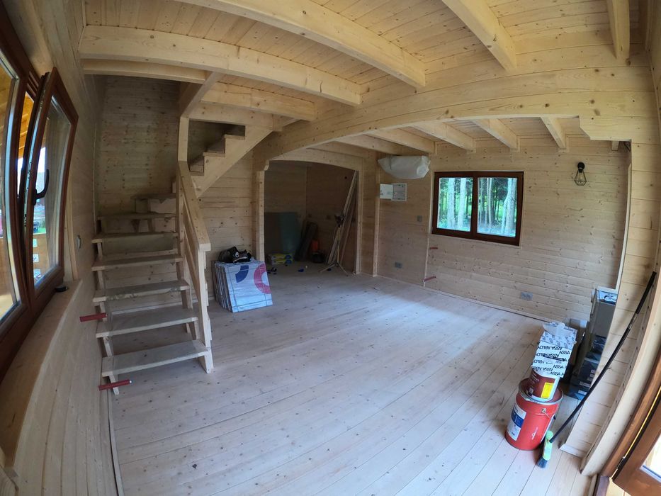 DREWNIANY DOMEK Letniskowy Całoroczny ALICJA II 62 + 35 M2