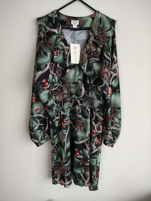 H&M Johanna Ortiz elegancka sukienka kwiaty