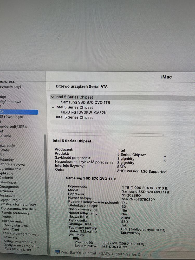 Apple imac 27’’ i5 16GB 1TB SSD Radeon OS ventura