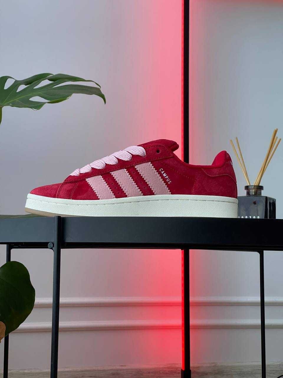 ЗНИЖКА! 40 (25.5 см) Adidas Campus адідас кампус червоні кеди замшеві