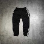 MĘSKIE Dresy Sportowe Czarne Joggery 3 Paski Adidas Casual Treningowe