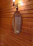 Lustro stare eliptyczne Vintage 80cm 1985 rok PRL lustro owalne elipsa