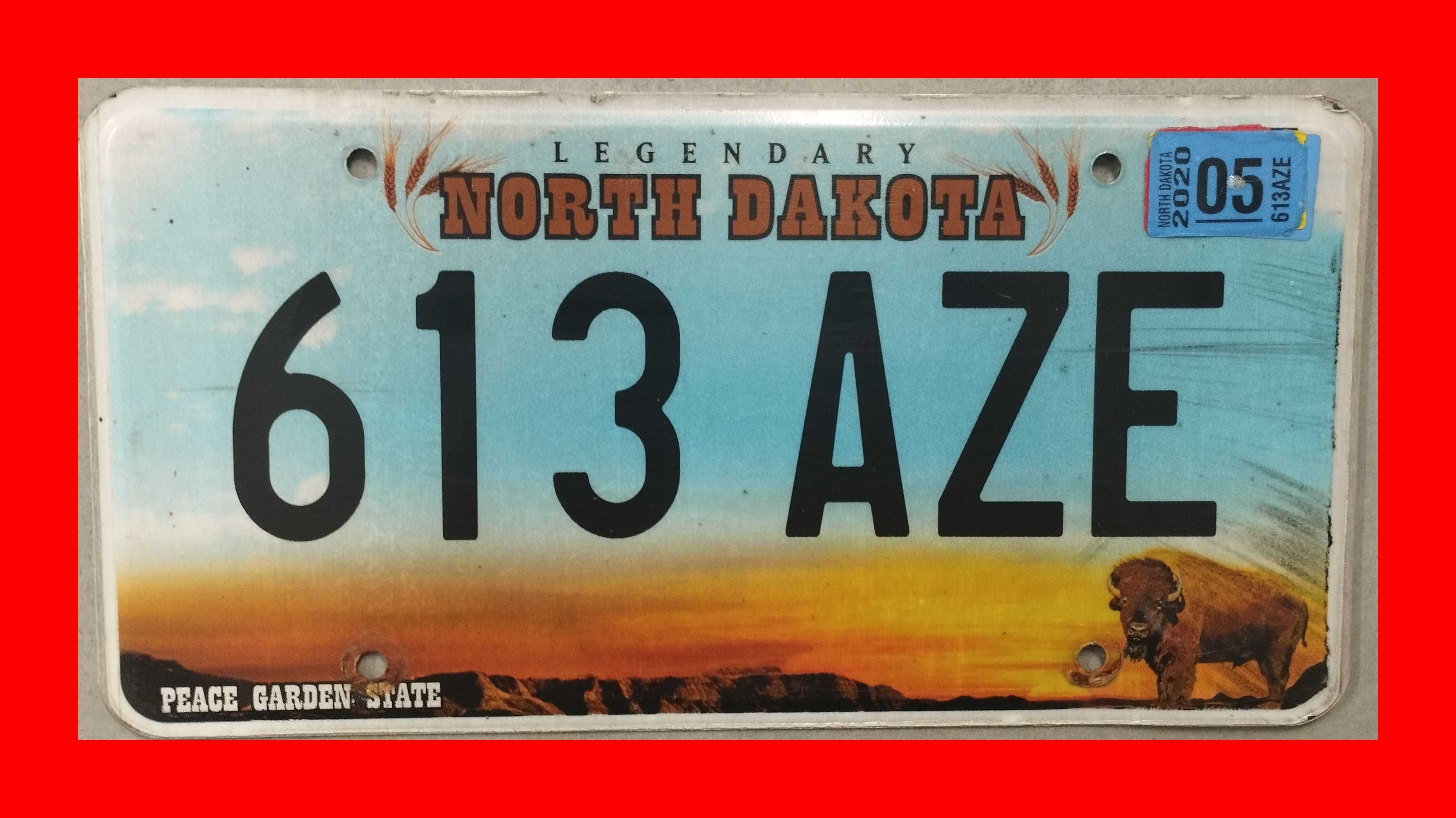 Tablica rejestracyjna NORTH DAKOTA USA oryginalna!!