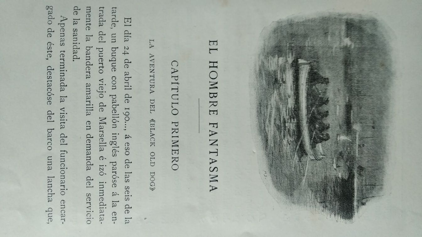 Старинная испанская книга "El hombre fantasma"1910