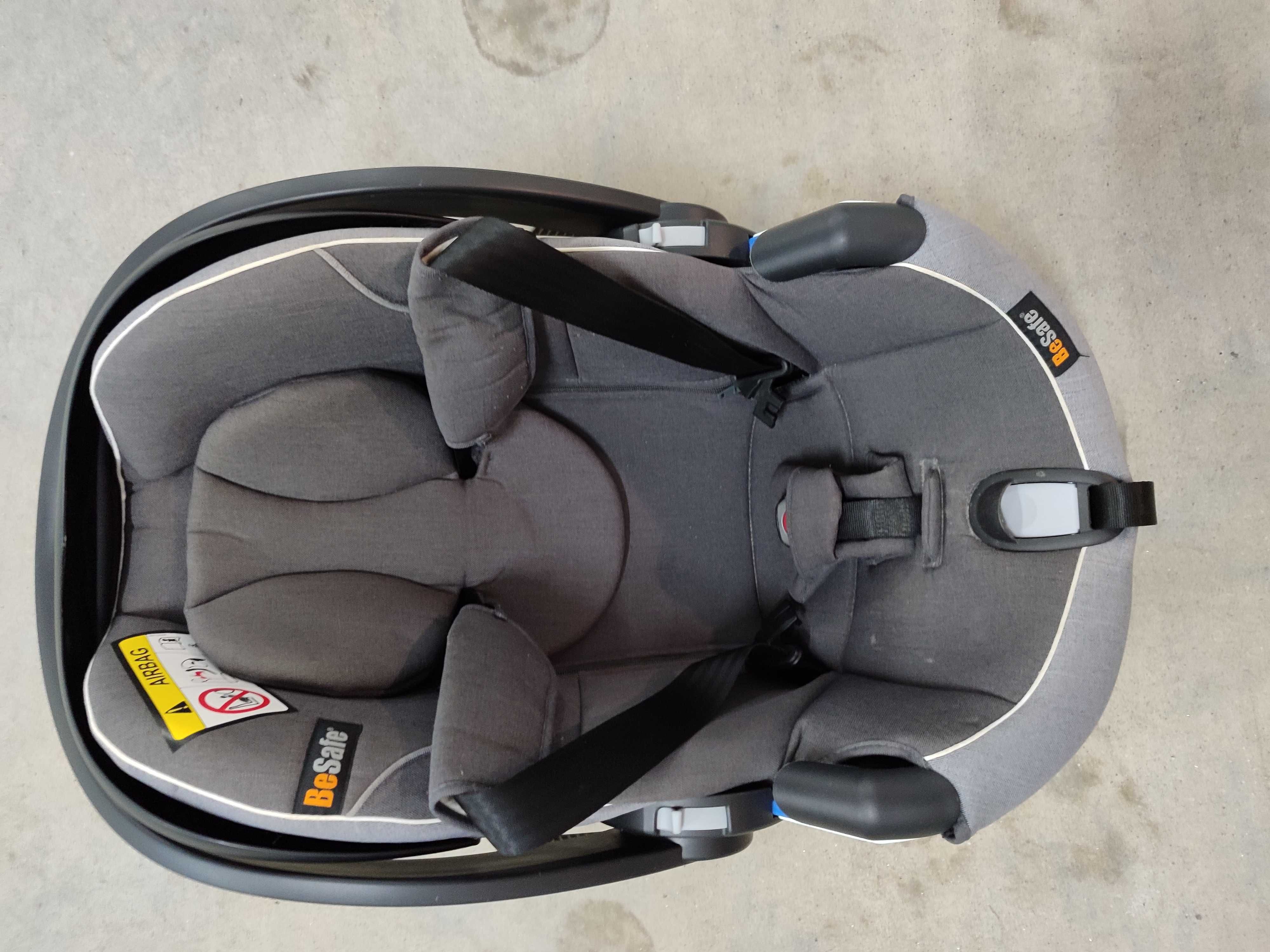 Vendo conjunto BeSafe Ovo+isofix+cadeira auto modular Izi X1 isize