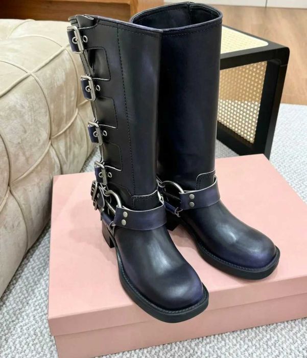 Kozaki balenciaga " skóra licowa