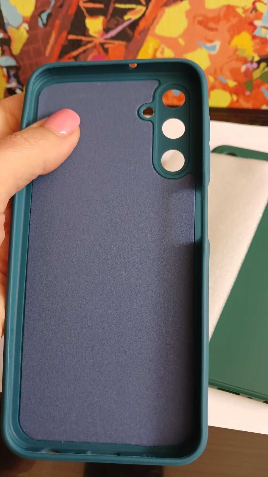 НОВЫЙ Чехол на Samsung A24 зеленый голубой