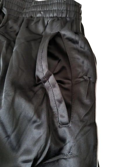 Spodnie dresowe śliskie cienkie letnie czarne 4XL