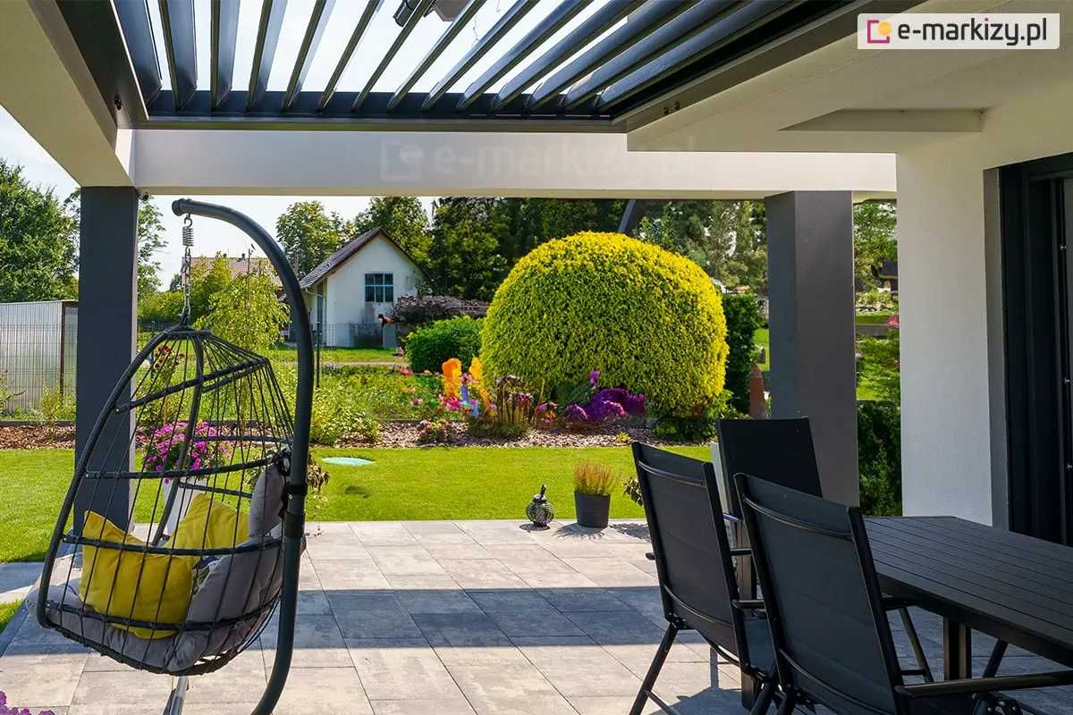 Zadaszenie tarasu dach do pergoli lamelowy aluminiowy SB400R