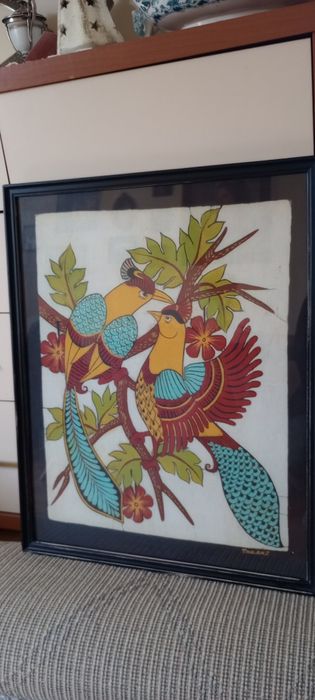 Piękny duży obraz ręcznie malowany na materiale