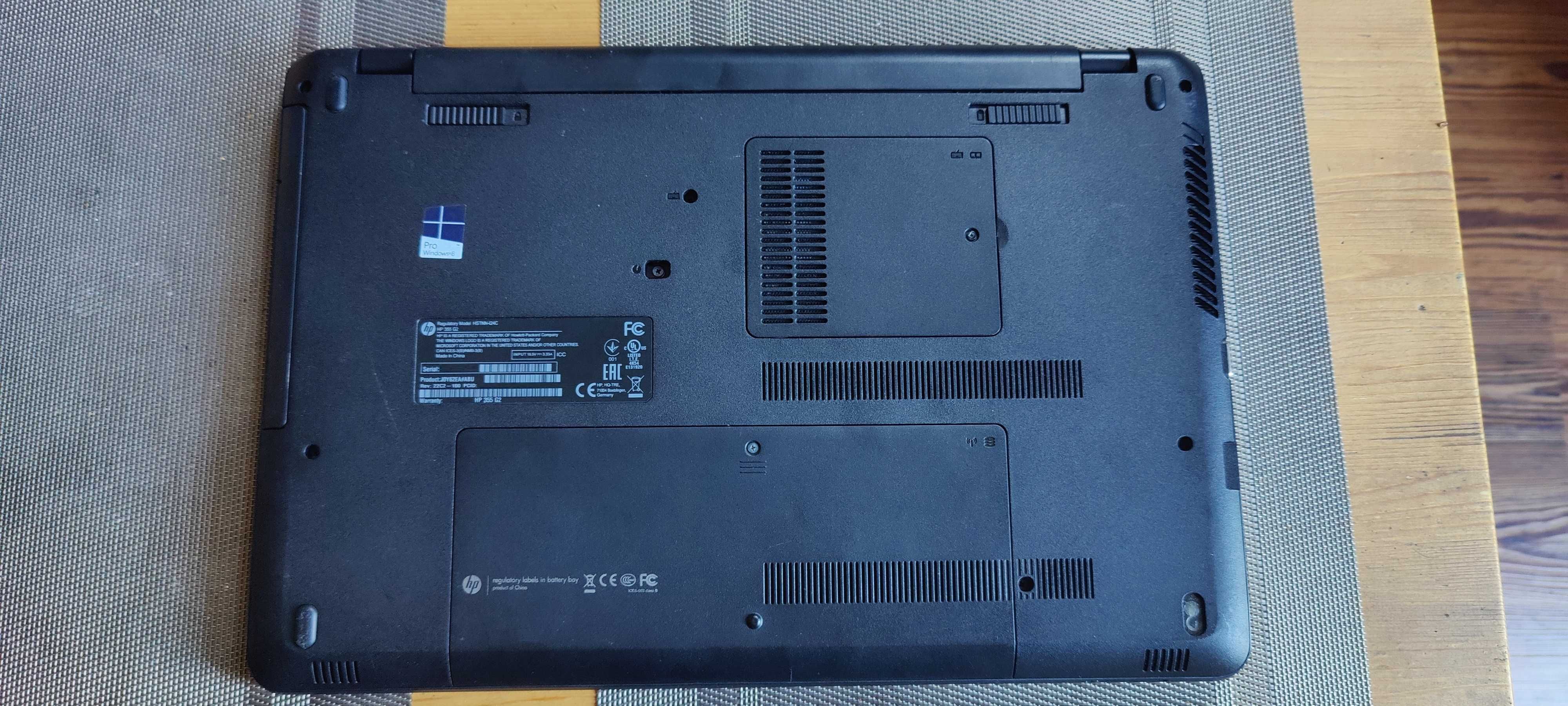 HP 355 G2 - 15,6 cala - AMD A4 4x1,80 GHz - 6GB Ram - 240GB SSD -Win10