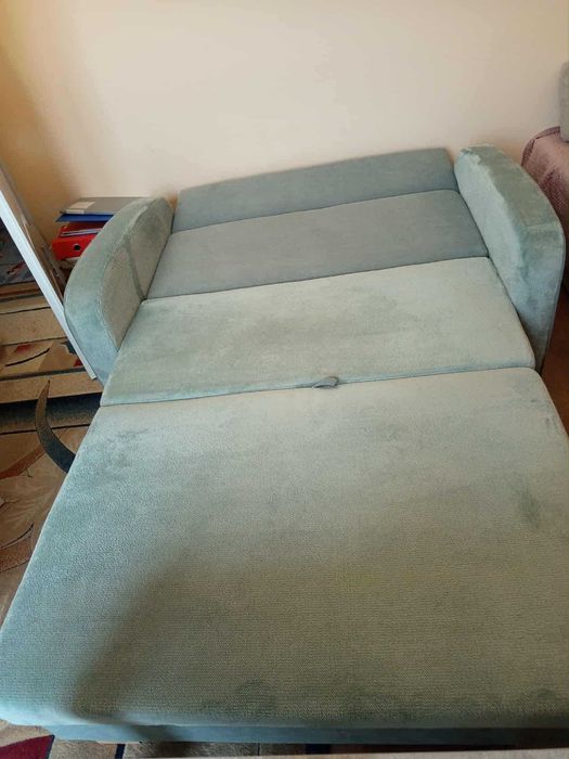 Sofa rozkładana dwuosobowa z funkcją spania, fotel