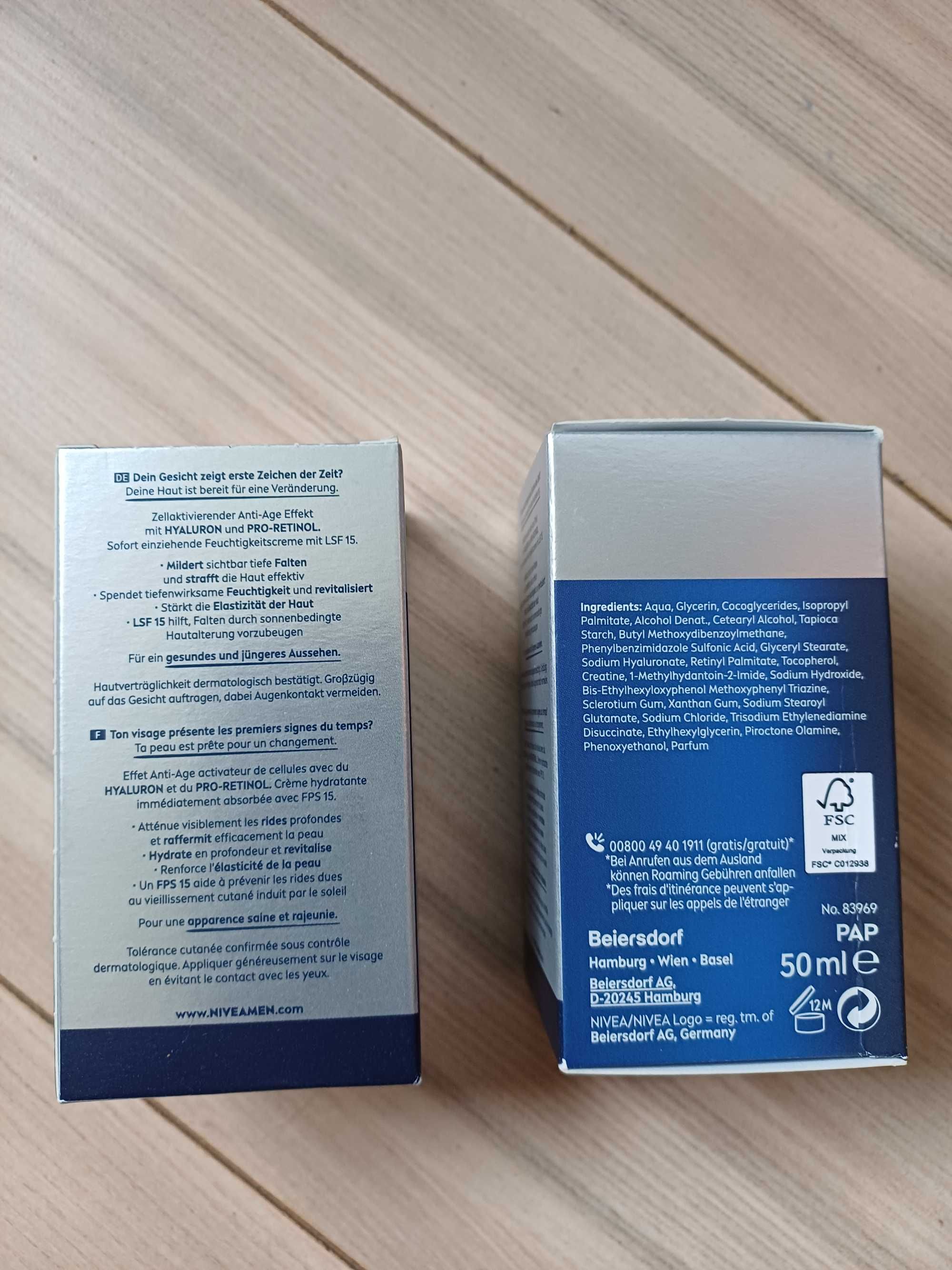 Dwa kremy Nivea Men Anti-Age