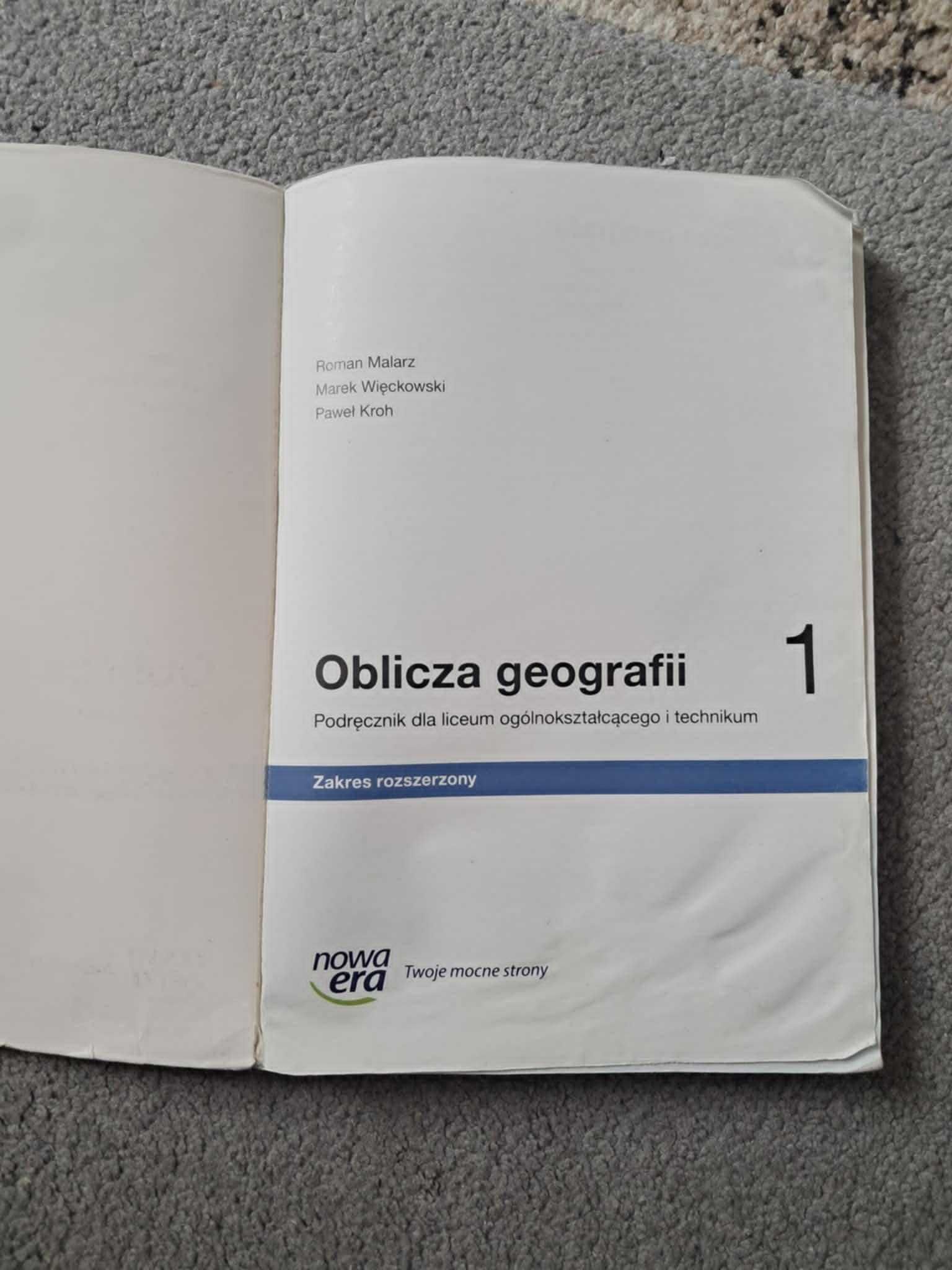 Podręcznik Klasa 1 liceum geografia rozszerzenie Oblicza geografii