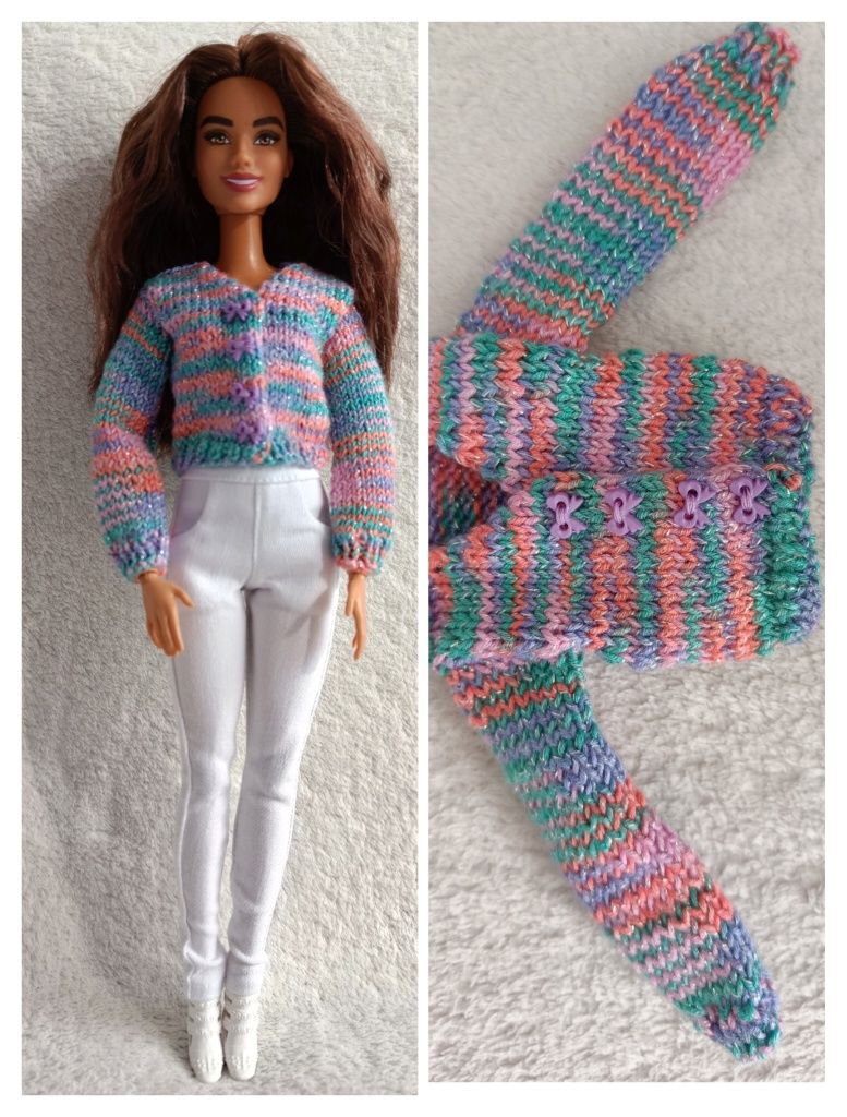 Sweter dla Barbie, ubranko dla Barbie,, made to move