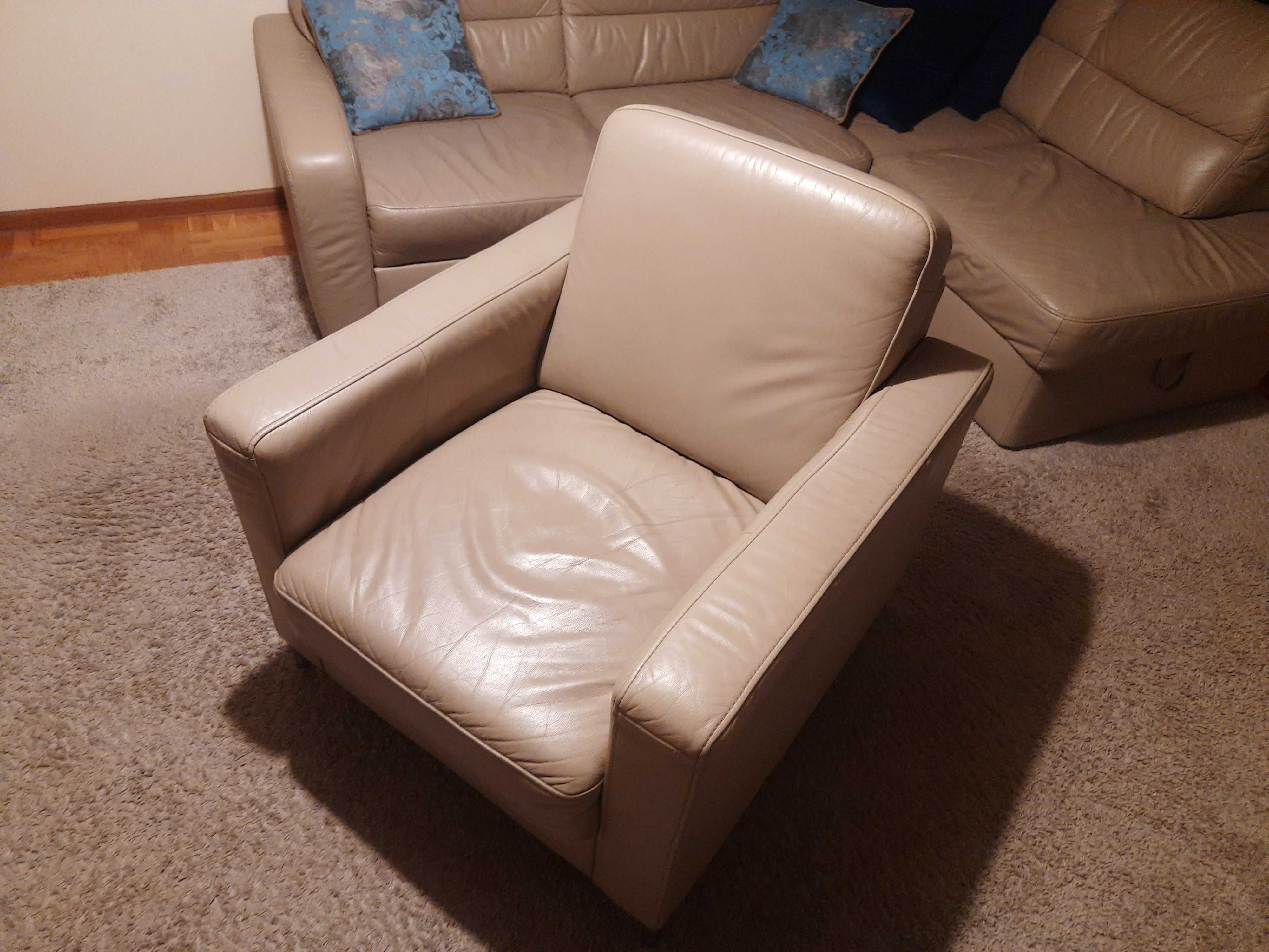 Skórzany fotel wypoczynkowy ETAP SOFA model BASIC