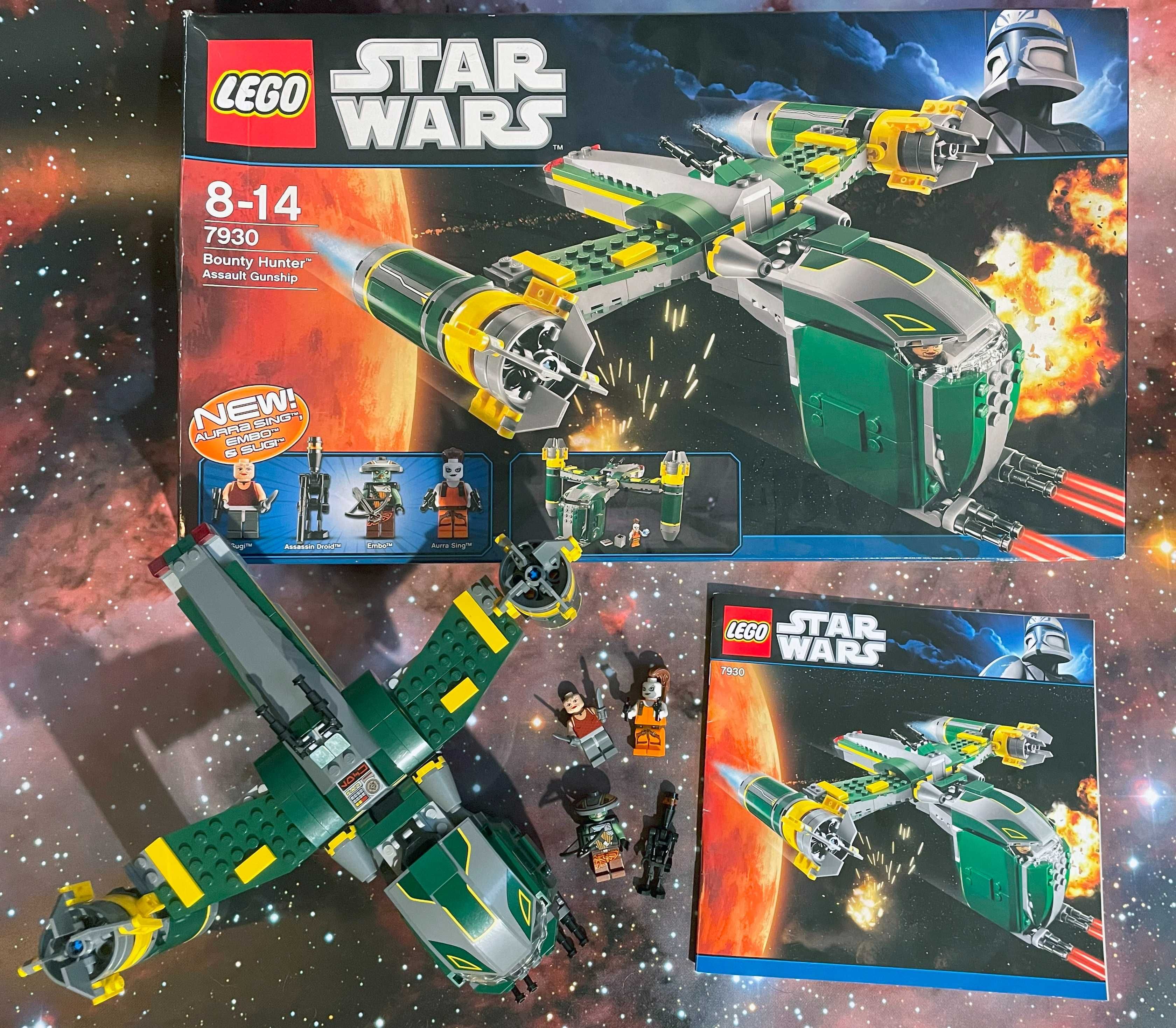 Zestaw LEGO Star Wars 7930 Statek łowców nagród kompletny z figurkami