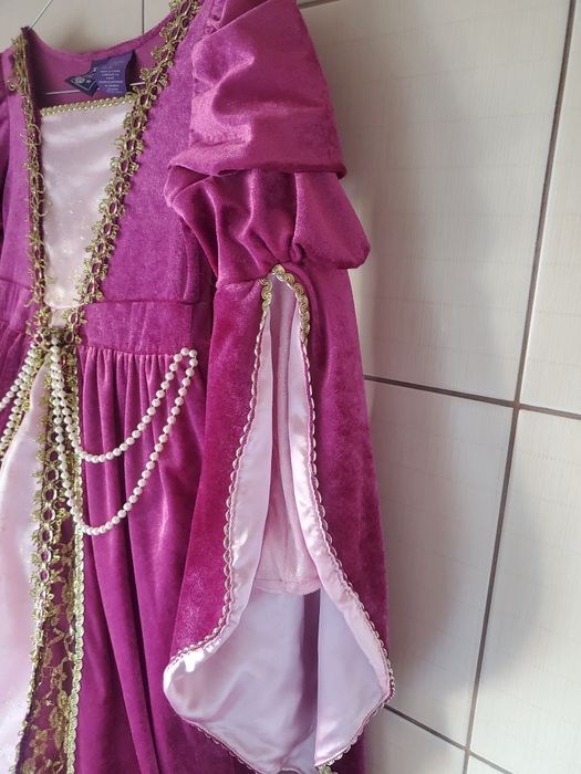 Średniowieczny strój królewny/ księżniczki  z kołem + opaska