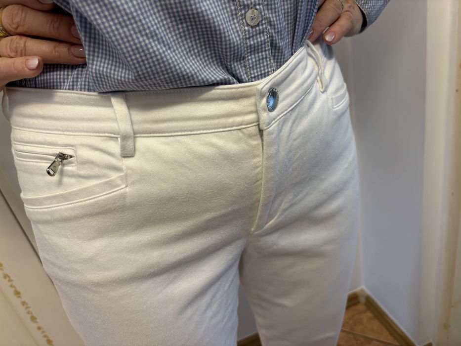 Ralph Lauren biale spodnie chinosy chinos eleganckie bawelna