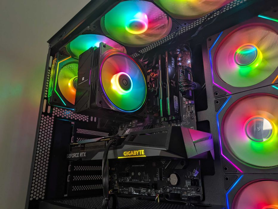 MOCNY KOMPUTER do gier Ryzen 5 7500F ARGB RTX 3060 32GB DDR5 1TB WIFI