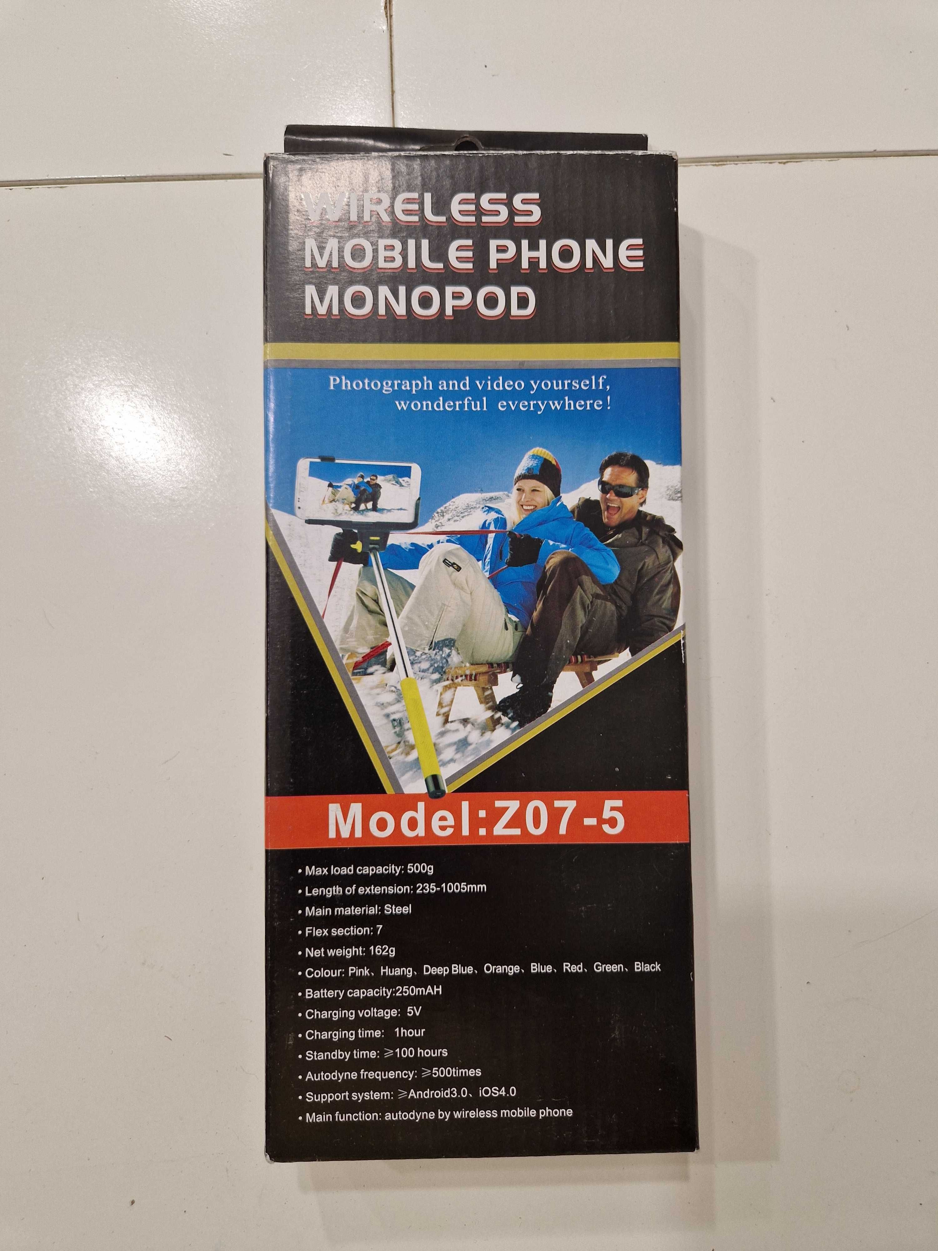 Selfie stick monopod bluetooth, solidny, długi - 100,5 cm  NOWY
