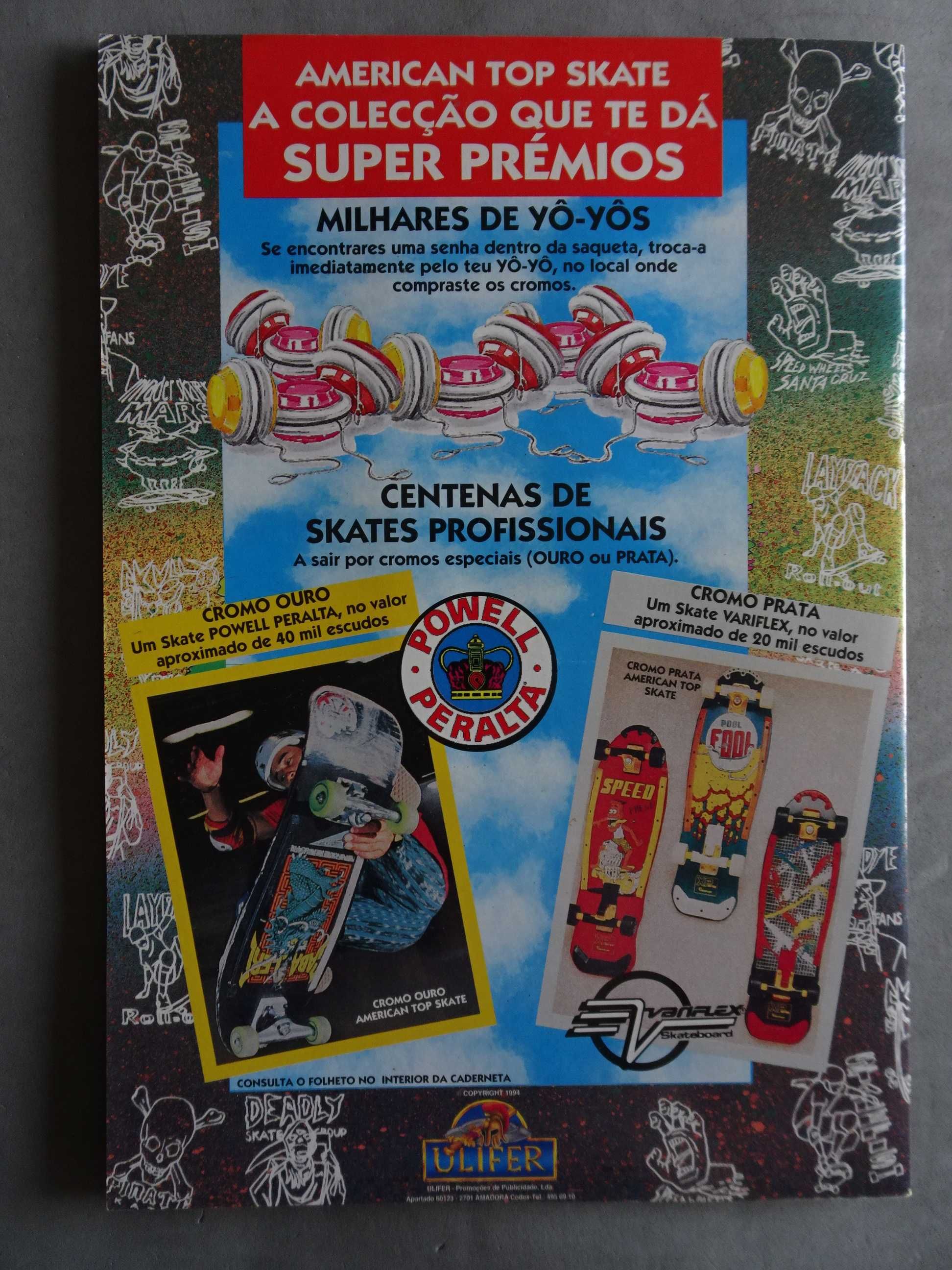 Caderneta American Top Skate - Ulifer (Tem 47 cromos)