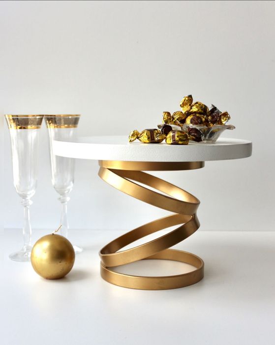 Підставка для торту оригінальна, дерево + метал